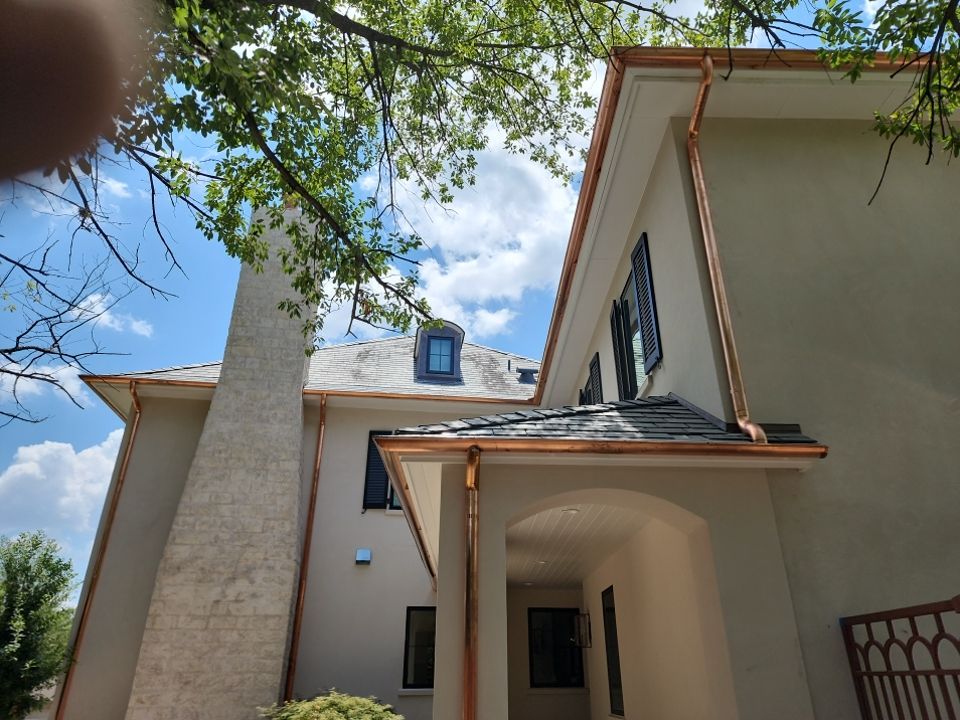 half-round copper gutter half-round copper gutters