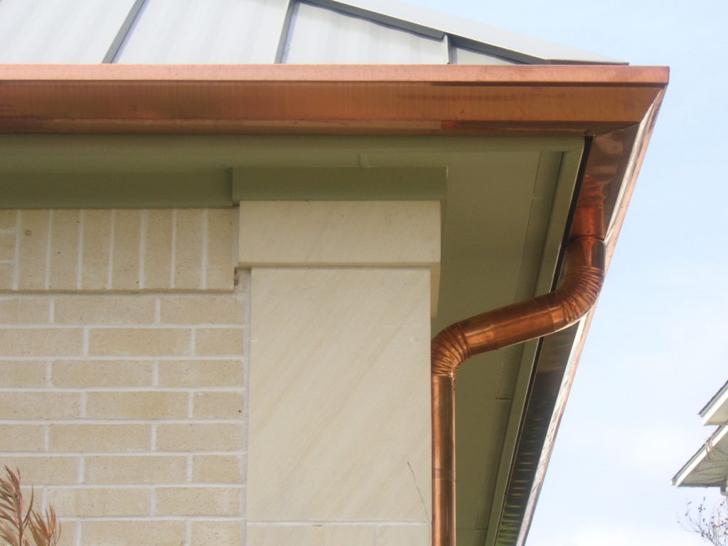 straight-face copper gutters straight-face copper gutter