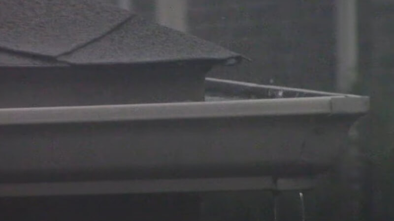 water running over gutter